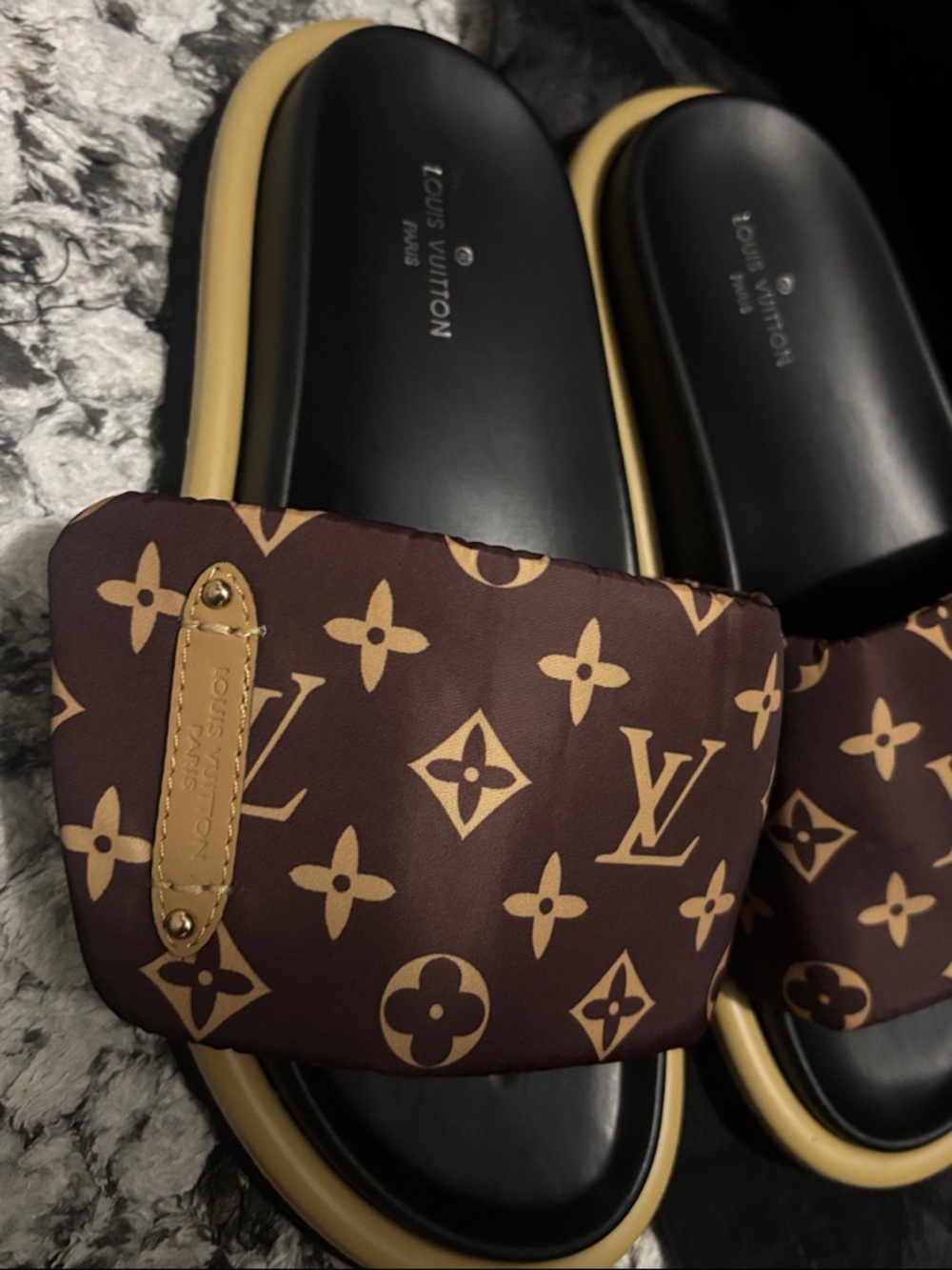 Louis Vuitton Brown Monogram women Slide Sandals